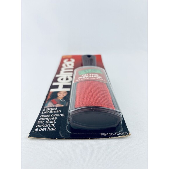 Vintage Helmac Magik Red Lint Remover Brush 1980s Original Package New USA NOS‎ - Picture 6 of 12